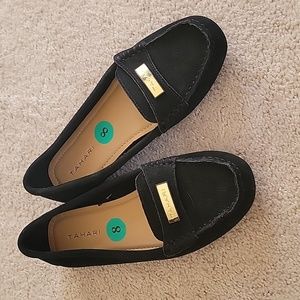 Tahari Women's Suede Leather Marilu Flats Sz 8